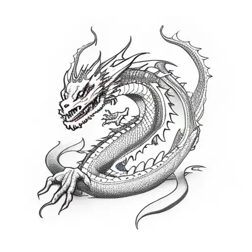 Dragon With Vampire And Books And Wizard And Magic