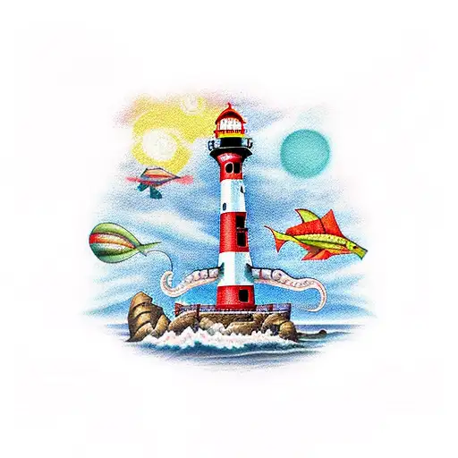 Octopus And Lighthouse