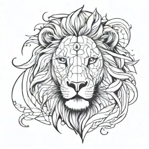 Lion And Line Work