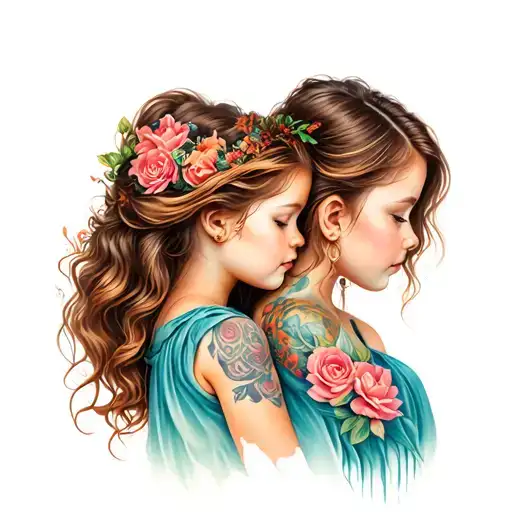 Mother And Daughter Tattoo Inspired