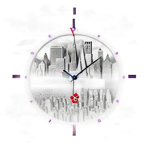 Clock With Nyc Skyline