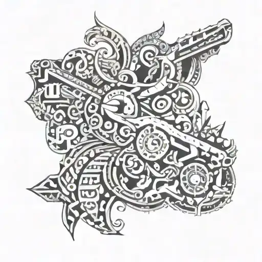 Tec 9 Background Filler Tribal Ornaments
