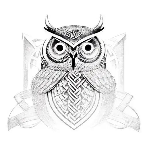 Viking Owl Knotwork