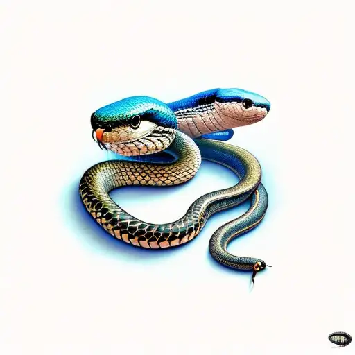A Swallow And A Snake Coming Out Of The Swallow's Tail