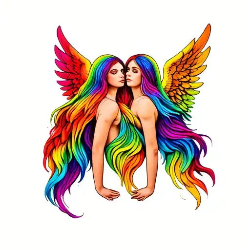 Rainbow Twins With 331 Angel Number
