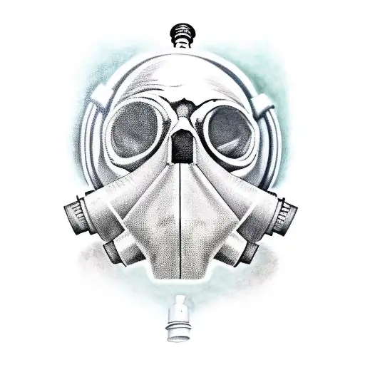 A Skull With A Gas Mask Tattoo