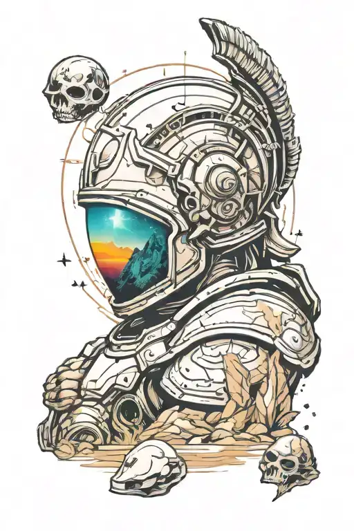 Spartan Looking At Alien Planet