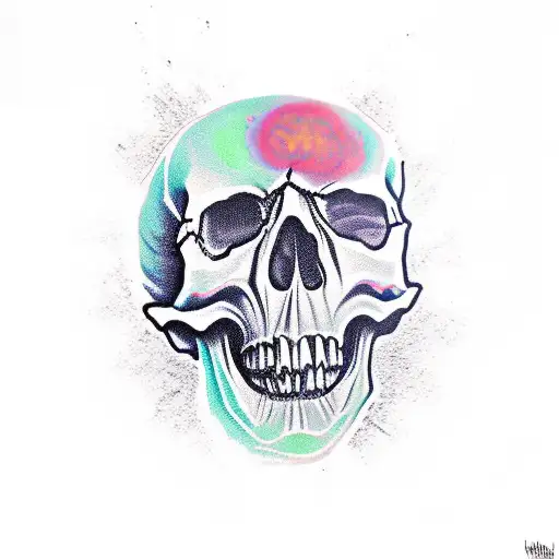 Demonic Skull With Some Fracture