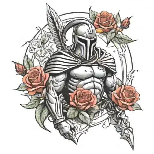 Spartan Surrounded With Roses Growing