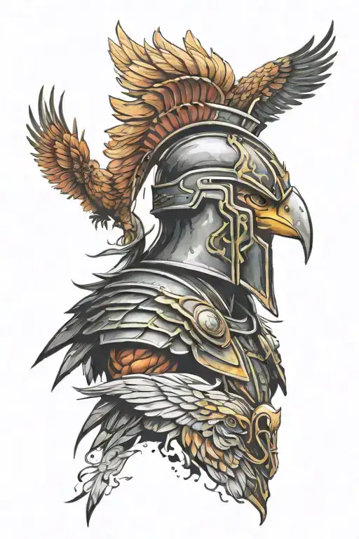 Spartan Looking At Phenix Bird