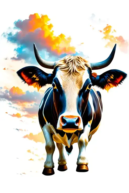 A Cow Flying In The Sky