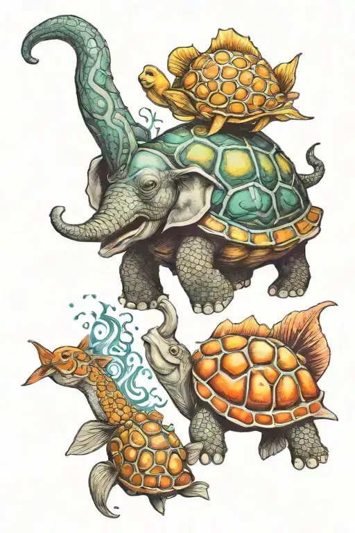 Elephant Turtle Fish Snail