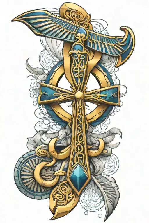 3D Egyptian Ankh Symbol
