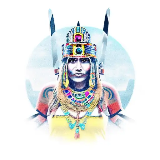 Aztec Female Warrior Full Body