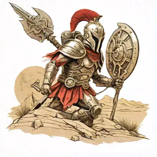 Spartan In Full Armor Stranded On Alien Planet