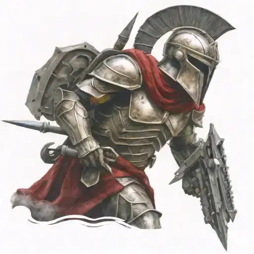 Spartan In Full Armor Stranded On Alien Planet