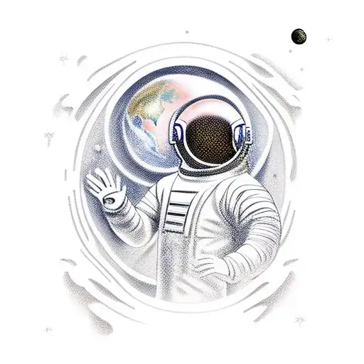 Astronaut Play A Piano