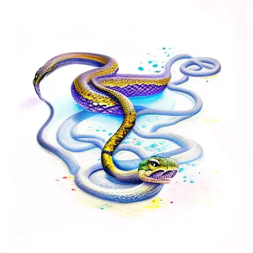 Snake With Aquarela