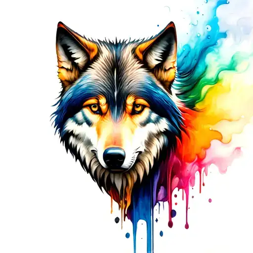 Wolf Body Fading Into Paint
