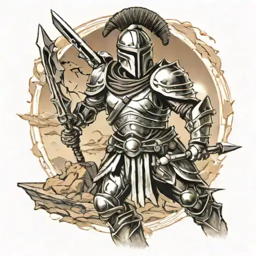 Spartan In Full Armor Stranded On Alien Planet