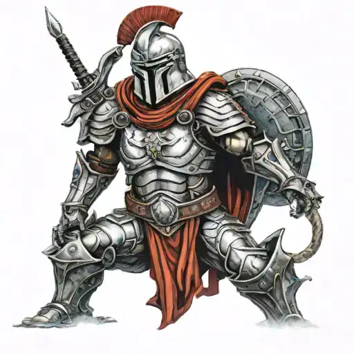 Spartan In Full Armor Stranded On Alien Planet