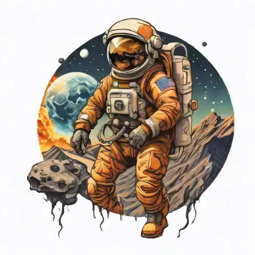 Astronaut Stranded On Alien Planet