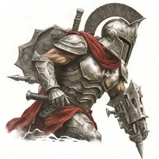 Spartan In Full Armor Stranded On Alien Planet