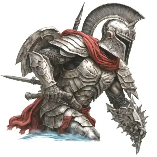 Spartan In Full Armor Stranded On Alien Planet