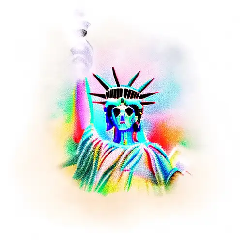 Skull Statue Of Liberty