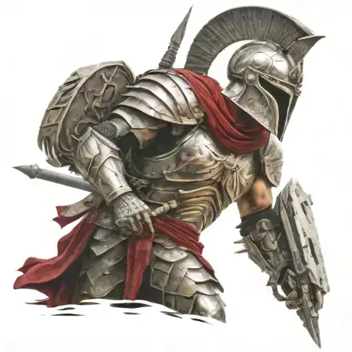 Spartan In Full Armor Stranded On Alien Planet