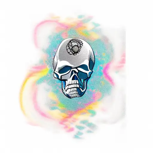 Skull With The Words Sic Parvos Magna