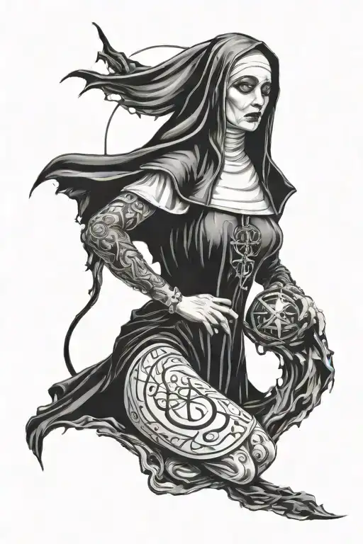 Nun Gothic Sexy Dark With Sinnef Above It All