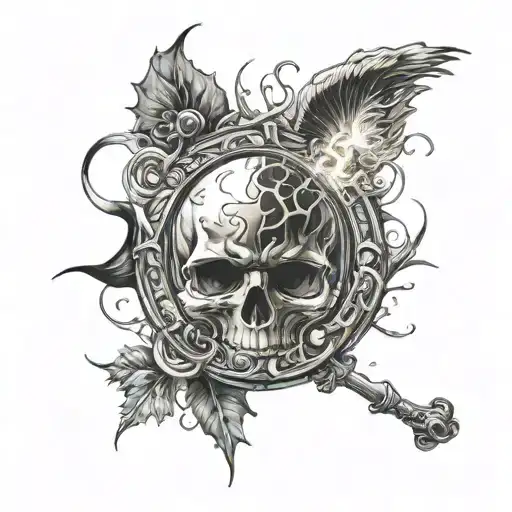 Wand Casting Light And Darkness Spell Brushstrokes