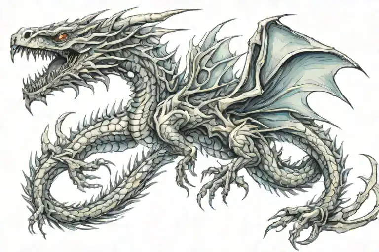 Cyber Dragon With Flaming Claws