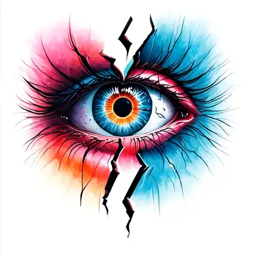 All Seeing Eye Inside Broken Heart