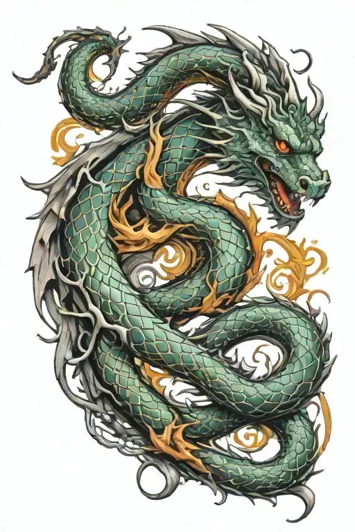 Dragon Shaped In An 8 Like The Infinity Symbol