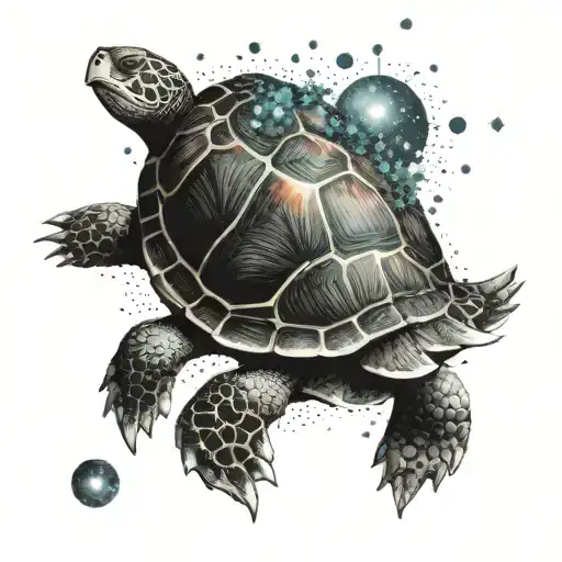 Turtle Urroumded By The 13 Stella Constellation