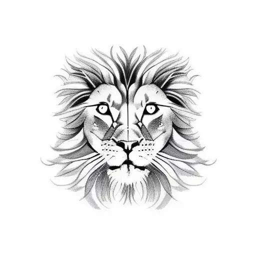 Half Lion Half Cat Face