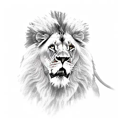 A Male Lion On A Rock Looking To The Left