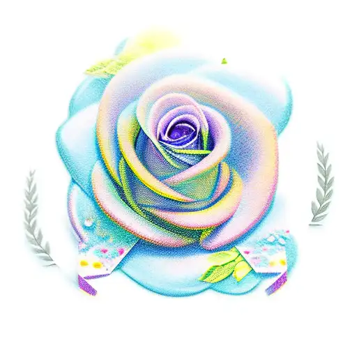 Flowers Cancer Ribbon