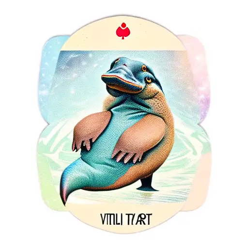 Tarot Card With A Platypus