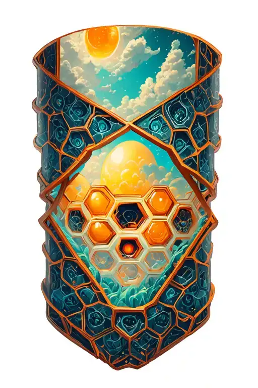 Apiary Arm Band Geometric Hive Pattern Incorporating