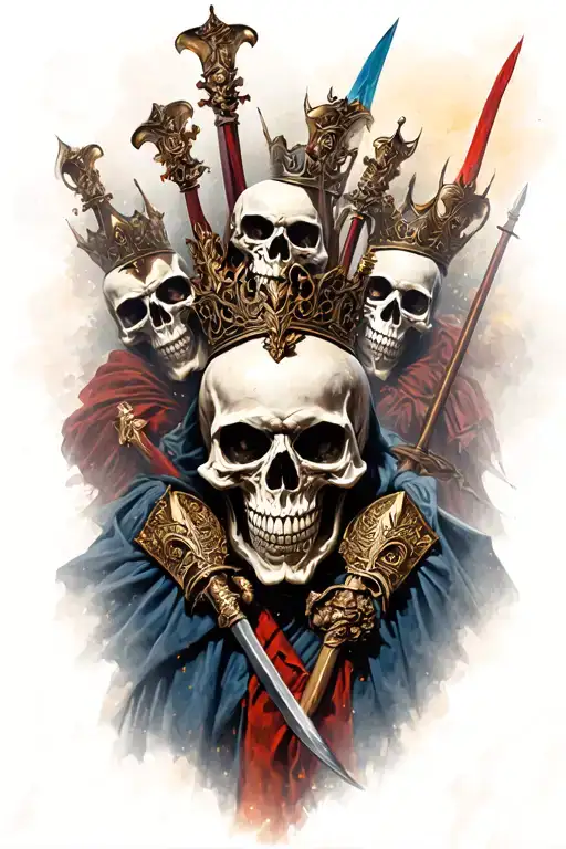 Skull Kings In Battle Scene