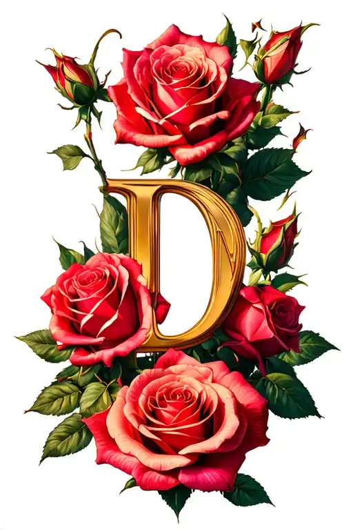 Word Pain With Roses