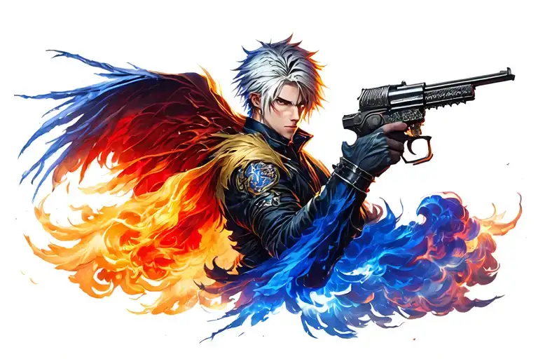 Cloud From Final Fantasy 7 And Terra From Final Fantasy 6 With Allen Walker From D Gray Man