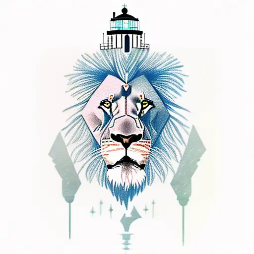 Lion And Lighthouse