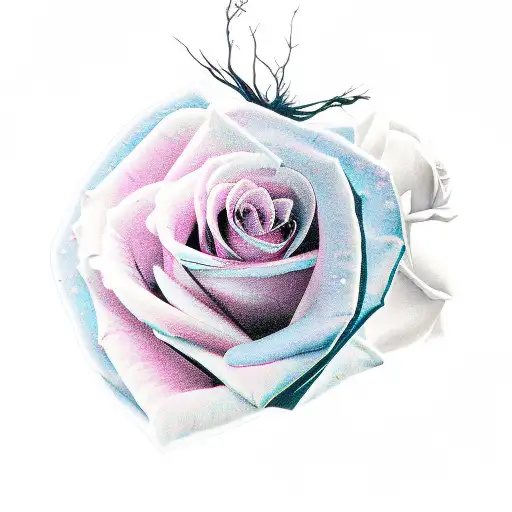 Raven And White Rose