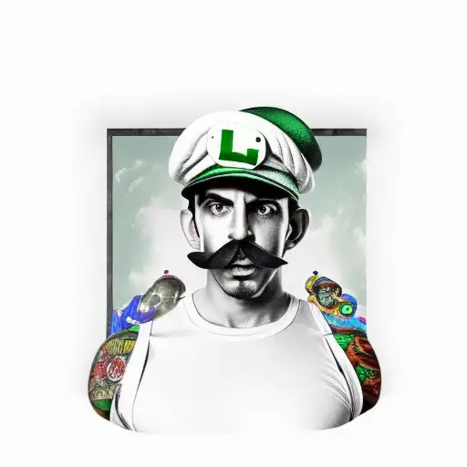 Luigi Gangsta Tribute Green Arms