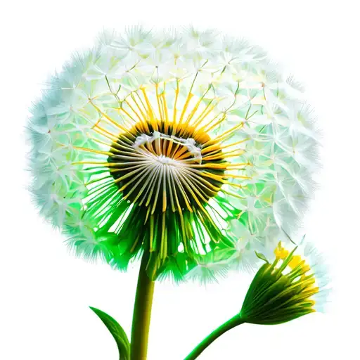 Dandelion Flower Green And Yellow