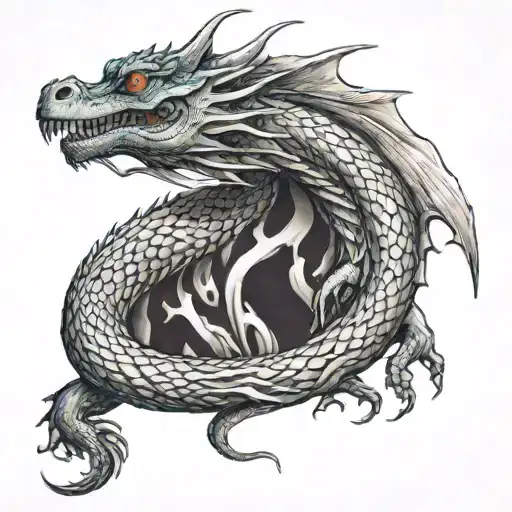 Dragon Biting Tail Wrapped